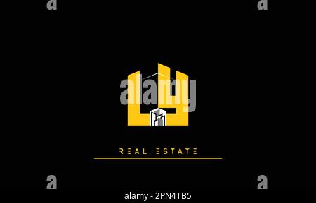 Real Estate letters Modern Creative logo LY , YL Stock Vector