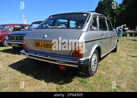 A 1981 Austin Maxi parked on display at the 47th Historic Vehicle Gathering, Powderham, Devon, England, UK. Stock Photo