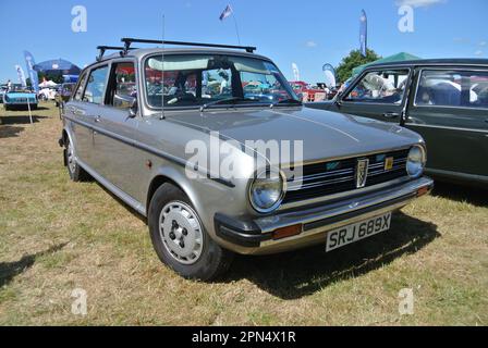 A 1981 Austin Maxi parked on display at the 47th Historic Vehicle Gathering, Powderham, Devon, England, UK. Stock Photo
