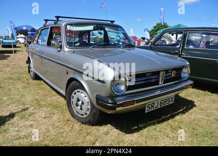 A 1981 Austin Maxi parked on display at the 47th Historic Vehicle Gathering, Powderham, Devon, England, UK. Stock Photo