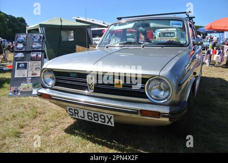 A 1981 Austin Maxi parked on display at the 47th Historic Vehicle Gathering, Powderham, Devon, England, UK. Stock Photo