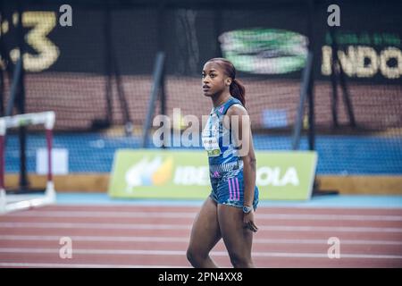 Cyréna Samba-Mayela participating in the Madrid Indoor Tour of Madrid 2023. Stock Photo