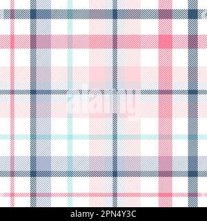 Plaid seamless pattern. Repeating tartan pastel color. Check soft design for prints. Repeated scottish flannel. Madras fabric. Softness wool patterned Stock Vector