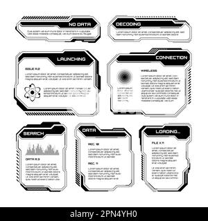 Callouts boxes. Digital frames for text layout bars templates vector ...