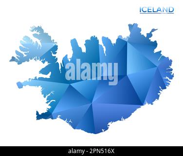 Geometric Map of Iceland Vector Illustration Stock Vector Image & Art ...