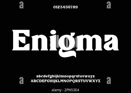 Unique elegant bold serif display font vector Stock Vector