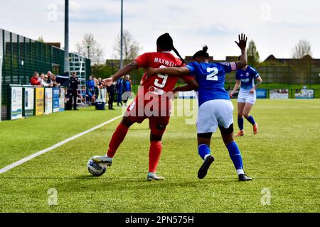 Teesside, UK. 16 Apr 2023. Middlesbrough’s Armani Maxwell pictured as Middlesbrough Women FC played Barnsley Women’s  FC in the FA Women’s National League Division One North. The visitors won 0-2 at the Map Group UK Stadium in Stockton-on-Tees despite a good performance from the home side. Credit: Teesside Snapper/Alamy Live News Stock Photo