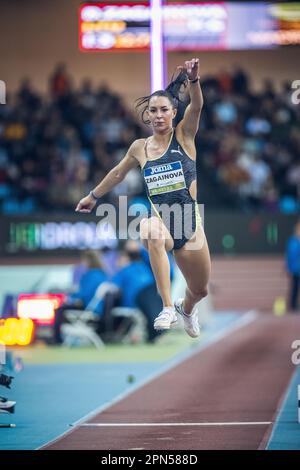 Diana Zagainova participating in the Madrid Indoor Tour of Madrid 2023. Stock Photo