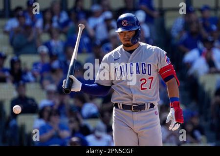 Chicago Cubs' Seiya Suzuki batting during the first inning of a baseball  game against the San Diego Padres Sunday, June 4, 2023, in San Diego. (AP  Photo/Gregory Bull Stock Photo - Alamy