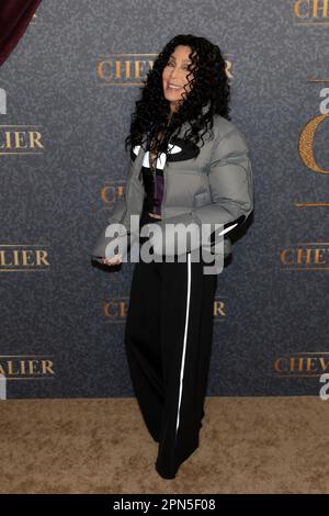 Hollywood, USA. 16th Apr, 2023. Cher attends the arrivals of Searchlight Pictures' screening of CHEVALIER at The El Capitan Theater in Hollywood, CA on April 16, 2023. (Photo by Corine Solberg/SipaUSA) Credit: Sipa USA/Alamy Live News Stock Photo