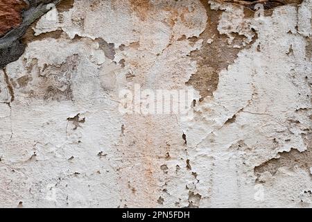 Texture, plastered house wall, peeling paint Stock Photo