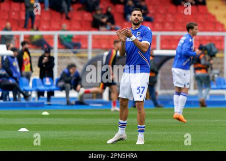 Lecce, Italy. 16th Apr, 2023. Mehdi Leris (UC Sampdoria) during US Lecce vs UC Sampdoria, italian soccer Serie A match in Lecce, Italy, April 16 2023 Credit: Independent Photo Agency/Alamy Live News Stock Photo