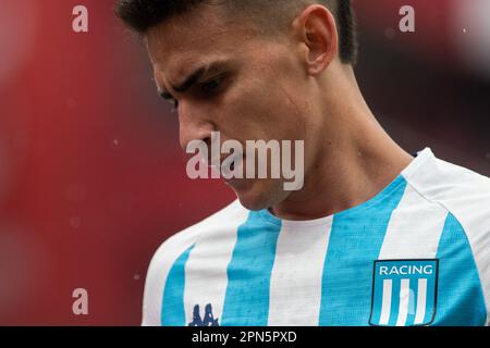 Ciudad De Avellaneda, Argentina. 16th Apr, 2023. Gabriel Hauche of Racing  Club looks on during a Liga Profesional 2023 match between Independiente  and Racing Club at Estadio Libertadores de America. Final Score