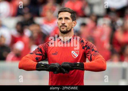 Ciudad De Avellaneda, Argentina. 16th Apr, 2023. Gabriel Hauche of Racing  Club looks on during a Liga Profesional 2023 match between Independiente  and Racing Club at Estadio Libertadores de America. Final Score