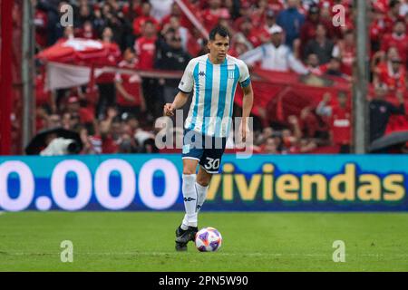 Ciudad De Avellaneda, Argentina. 16th Apr, 2023. Gabriel Hauche of Racing  Club looks on during a Liga Profesional 2023 match between Independiente  and Racing Club at Estadio Libertadores de America. Final Score