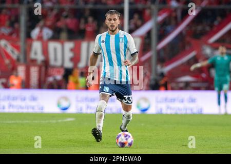 Ciudad De Avellaneda, Argentina. 16th Apr, 2023. Gabriel Hauche of Racing  Club looks on during a Liga Profesional 2023 match between Independiente  and Racing Club at Estadio Libertadores de America. Final Score