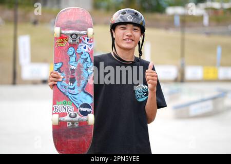 Ibaraki, Japan. 16th Apr, 2023. Taiga Nagai Skateboarding : The 