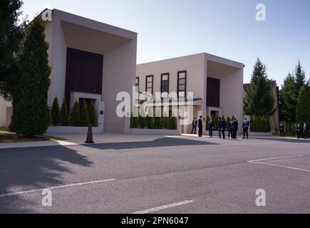 Karuizawa, Japan. 17th Apr, 2023. The building on the grounds of the Karuizawa Prince Hotel, where the meeting of G7 foreign ministers is being held. Credit: Soeren Stache/dpa/Alamy Live News Stock Photo