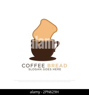Coffee and Bread Shop logo design Inspiration,best for food and beverages cafe or restaurant logo vector template Stock Vector