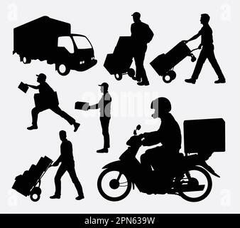 Delivery man motorbike logo icon. Scooter bike vector icon express free  delivery Stock Vector Image & Art - Alamy