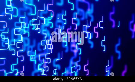 Futuristic Circuit Graphic Animation Background. Digital grid. Stock Photo