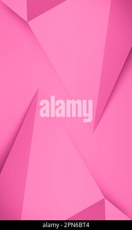 Abstract low poly object with pink and white parts, 3d render ...