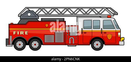 Fire engine truck - vector stock illustration. Stock Vector