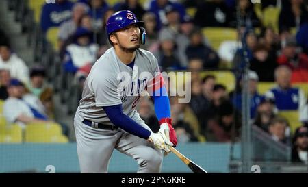 Chicago Cubs' Seiya Suzuki stretches and watches batting practice before a  baseball game against the Baltimore Orioles Wednesday, July 13, 2022, in  Chicago. (AP Photo/Charles Rex Arbogast Stock Photo - Alamy