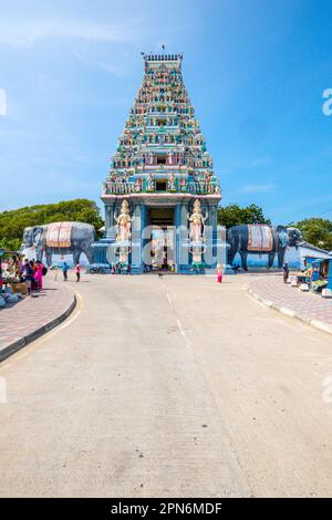 Naga Pooshani Amman Kovil a Hindu temple on Nainativu (Nagadipa) island near Jaffna , Sri Lanka Stock Photo