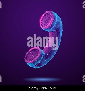 Telephone receiver as a sign of call center. Call support concept. Stock Vector