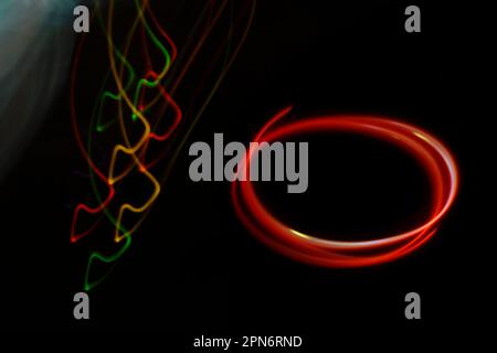 abstract background, light tracks using icm technique Stock Photo