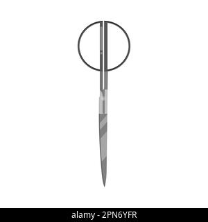 Thin metal or steel scissors cartoon illustration Stock Vector