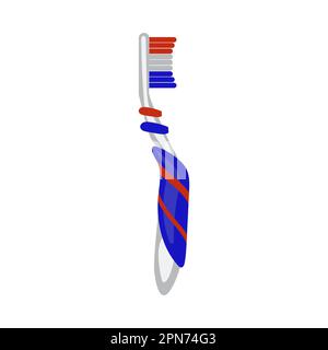 Colorful cartoon toothbrush illustration. Stock Vector