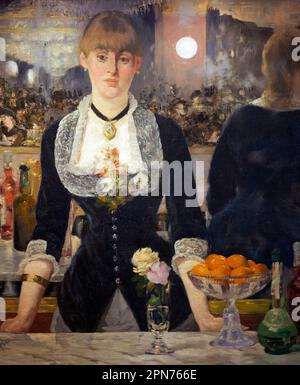 A Bar at the Folies-Bergere, Edouard Manet, 1881-1882, Courtauld Gallery, London, England, UK, Stock Photo
