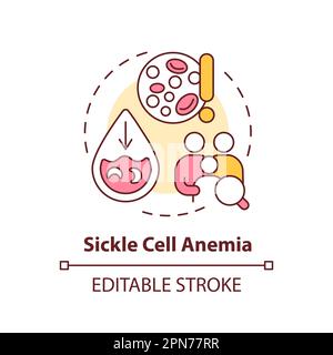 Sickle cell anemia concept icon Stock Vector