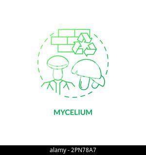 Mycelium green gradient concept icon Stock Vector