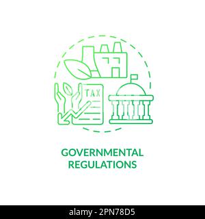 Governmental regulations green gradient concept icon Stock Vector