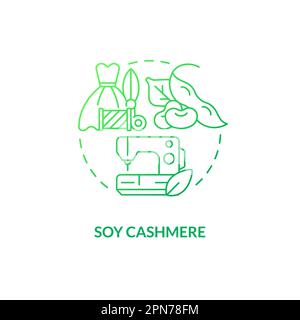 Soy cashmere green gradient concept icon Stock Vector