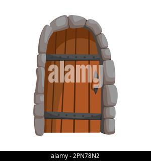 Door to witch tower vector illustration Stock Vector