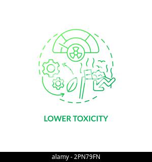 Lower toxicity green gradient concept icon Stock Vector