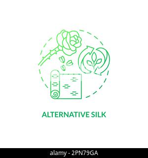 Alternative silk green gradient concept icon Stock Vector
