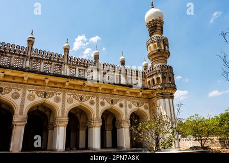 Exterior of the Great Mosque, Qutub Shahi Tombs, Hyderabad, Telangana, India, Asia Stock Photo