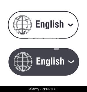 Translate vector icon. Change language button isolated on white background Stock Vector