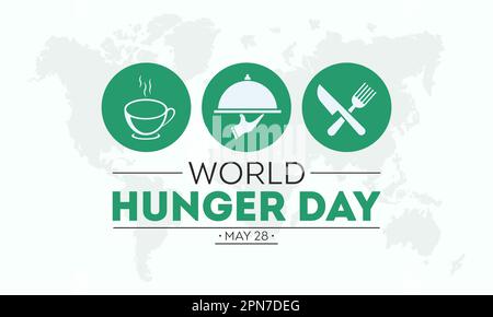World hunger day is observed every year on 28th may. Vector illustration on the theme of World Hunger day food prevention and awareness vector concept Stock Vector