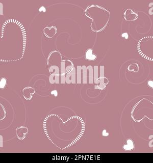 seamless pattern hearts on pink purple background vector eps10 Stock Vector