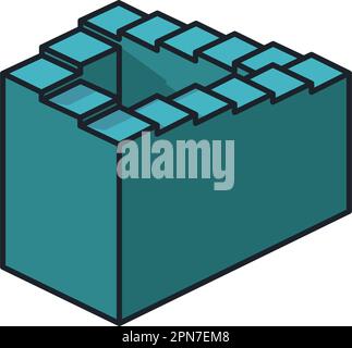 Penrose stairs isolated vector illustration for Take The Stairs Day on January 11 Stock Vector