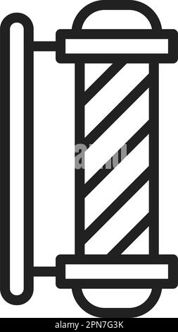 Barber Pole icon vector image. Suitable for mobile apps, web apps and print media. Stock Vector