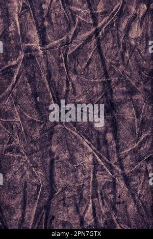 Textured dirty wrinkled purple old paper background. Vertical background for design, closeup Stock Photo