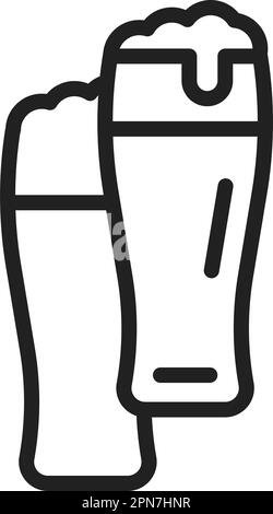 Beers icon vector image. Suitable for mobile apps, web apps and print media. Stock Vector