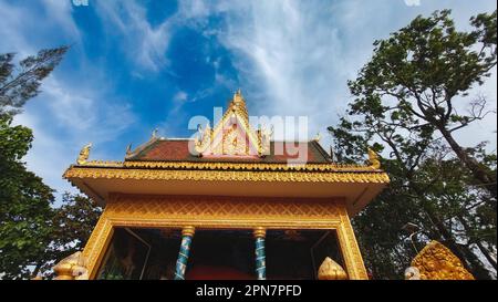 The Wat Troey Koh, an ancient temple located on Fish Island in Kampot, Cambodia Stock Photo